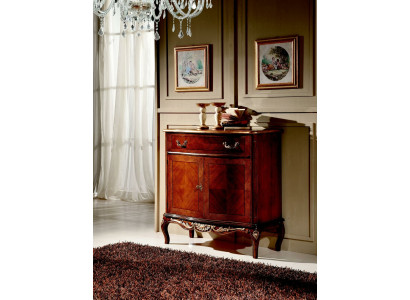 Italský dřevěný nábytek komoda se dvěma dveřmi a 1 šuplíkem