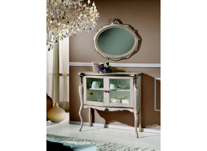 Obývací pokoj italský nábytek Klasická barokní komoda Dřevěná skříň