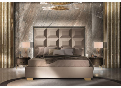 Design Modern Luxury Bedroom Nightstand Beds Bed 3-piece Bedroom Set   Dizajn Moderní Luxusní Nocní Stolek Postele Postel 3-dílná Sada Ložnice