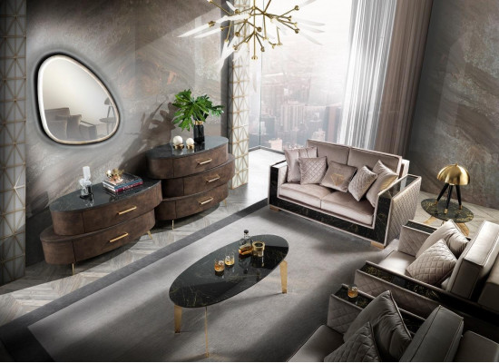 Luxus dřevěná skříň, regál, konzola, nábytek Nová komoda designová skříň