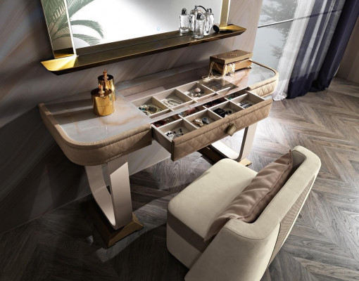 Vanity table Bedroom Stool Set Chest of drawers Table Console Mirror