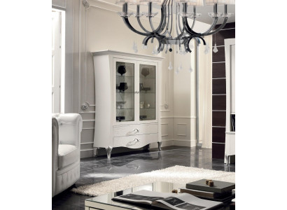 Luxus Vitrína Vitríny Skříň Sklo Styl Itálie Moderní Design Dřevo