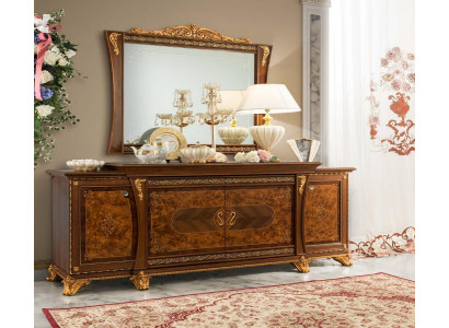 Sideboard se zrcadlem skříň nábytek komody hnědá nová