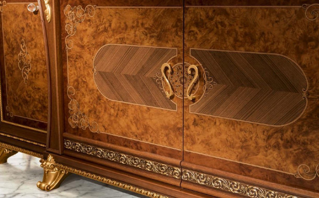 Sideboard se zrcadlem skříň nábytek komody hnědá nová