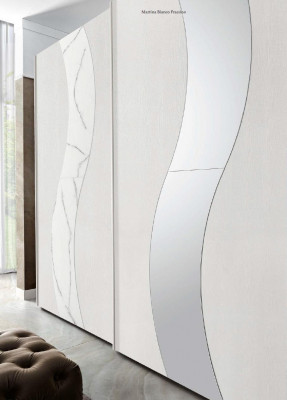 Šatní skříň s posuvnými dveřmi Ložnice Skříň Skříně Dřevo Design Moderní