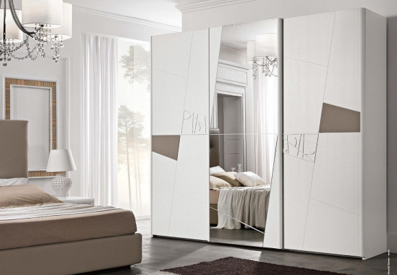 Šatní skříň skříň luxus posuvné dveře design skříně oblečení dřevo nábytek nový