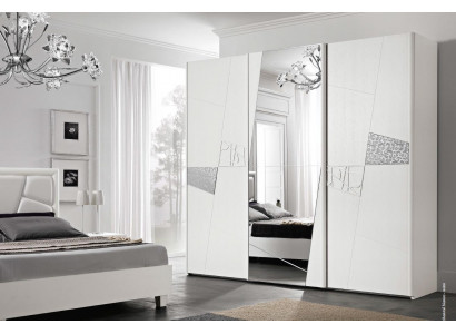 Skříně Itálie Šatní skříň Šatník Luxus Skleněné dveře Design Dřevo Moderní