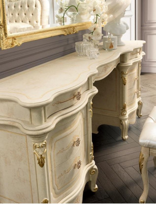 Šminkovací stolek zrcadlo konzole design nábytek luxusní lowboard šatní skříň dřevo set nový