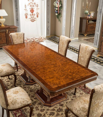 Jídelní stůl Design Nábytek Zařízení Stoly Masivní dřevo Stůl Nový Luxus Italský