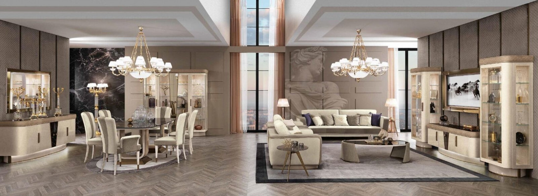 Vitríny Skleněná skříň Skříně Regál Dřevo Vitrína Design Moderní Obývací pokoj Nové