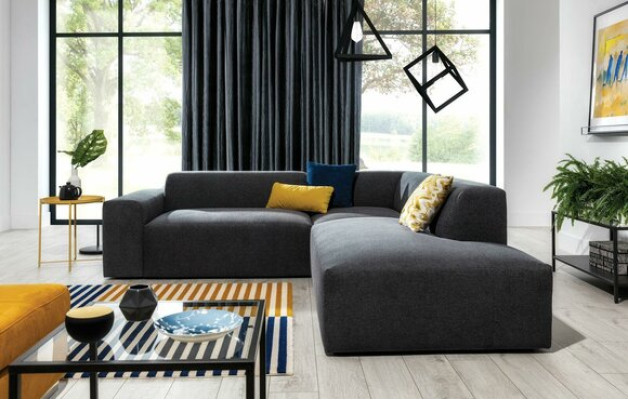 Ecksofa L-Form Pohovka Obývací sestava Garnitur Potahová látka Design Moderní