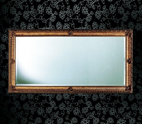 Velké zrcadlo na zeď xxl v královském barokním designu s rámem z rokoka dřeva 181x91