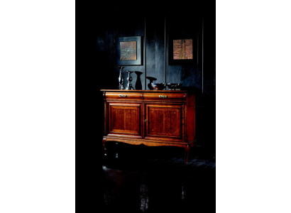 Italský nábytek Design Komoda Skříň Hnědý Luxus Dřevo Styl Baroko