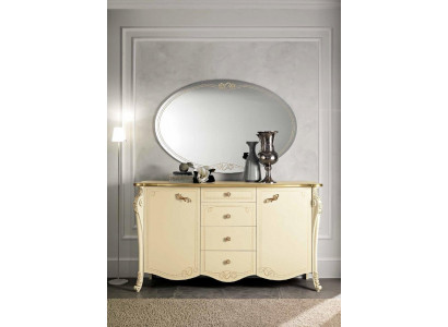 Komoda Sideboard Beige skříň Komody Nábytek masivní dřevo Bizzotto