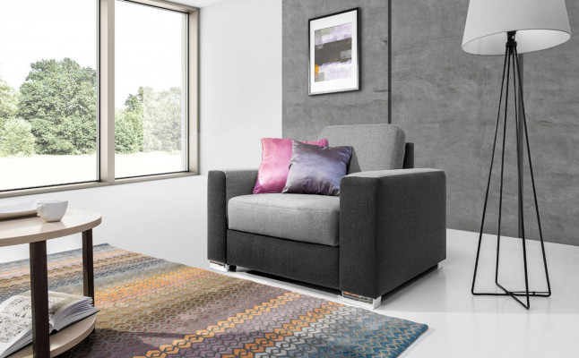 Design Relax Club křeslo salónní židle televizní polstrovaná pohovka látková 1-sedadlová pohovka