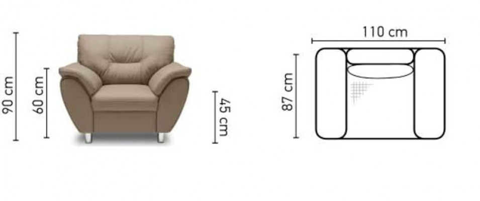 Design Relax Club křeslo Lounge Sofa židle TV potahová látková sedačka 1místná