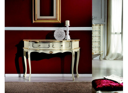Design nábytek v barokním luxusním stylu bílý dřevěný konzolový stůl Italský stůl stoly.