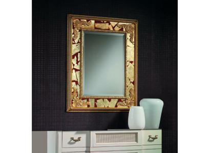 Klasické designové zrcadlo, zrcadlo na stěnu, barokní rokoko, 93x153 cm, dřevěný rám, nový