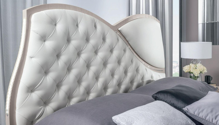 Postele, postelové rámy, postelové rámy, postele, dvoulůžko, luxusní manželská postel, bílá, moderní design
