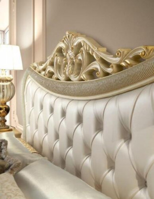 Chesterfield Bed Luxus Betten Upholstered Bed Double Bed Classic Wood Hotel