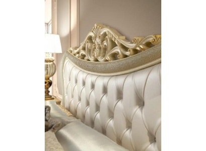 Manželská postel Luxus postele Dřevěné postele Rámy postele Beige Design Moderní