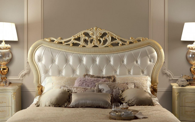 Chesterfield Bed Luxus Betten Upholstered Bed Double Bed Classic Wood Hotel