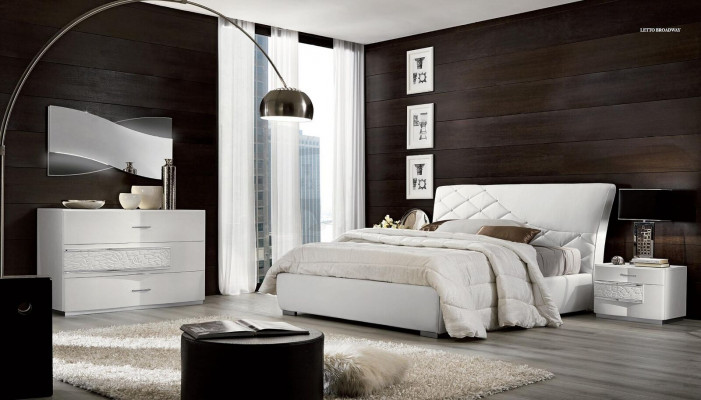 Postel Postelové rámy Postelové rámy Postele Dvojitá Luxusní manželská postel Bílá Moderní design