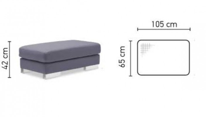 XXL Klubový Pohov Club Lounge Taburet Pufa Kožený Otomán Designer Textil