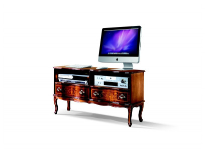 Obývací pokoj Dřevěný nábytek Sideboard TV Lowboard RTV Skříň Baroko Nový