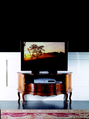 RTV Skříň Italské nábytek Sideboard TV Lowboard Obývací pokoj Dřevo