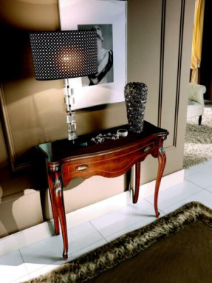 Dřevo Italský nábytek Konzolový stůl Hnědý Nábytek Styl Baroko Design Nábytku Nový