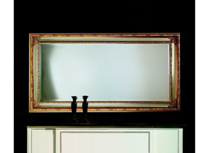 Klasické zrcadlo na zeď s dřevěným rámem, zrcadlová skříňka 94x184 sklo rám zavěšený na zeď.