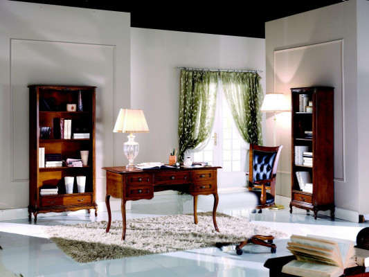 Italský klasický nábytek z masivního dřeva Luxusní psací stůl Kancelářský nábytek Styl