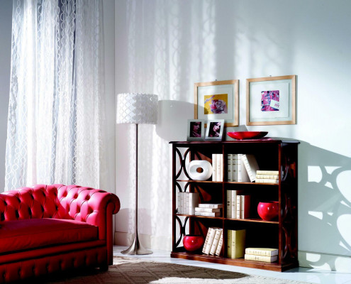 Designer Luxus Skříně Regál na knihy Hnědá Klasické dřevo Italské.