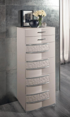 Komoda Sideboard Komody Vysoká skříň se 6 šuplíky Skříň Bufet Nábytek