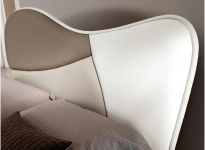 Luxus dvoulůžkové postele Bed White Double Bed Leather Wood Modern Design New
