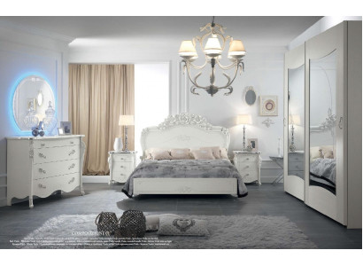 Postel Ložnice Postele Manželská postel Dřevo Luxus Nábytek Design Klasický Hotel.