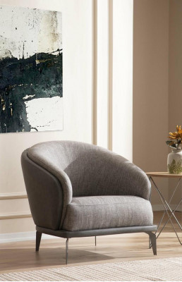 Sofa set Sofa 3-sedadlová sedačka šedá křeslo obývací pokoj nábytek luxusní design