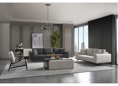 Sofa sada 431 Příborník Konferenční stolek Sedadlo Obývací pokoj Design nové 5 kusů