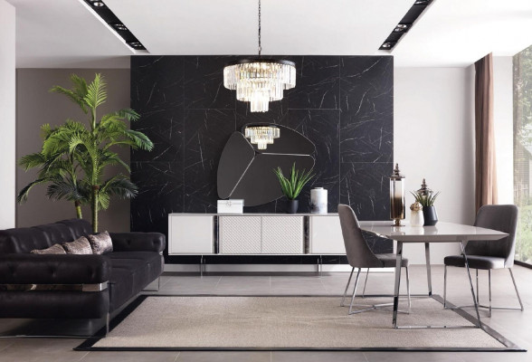 Kompletní sestava jídelního stolu 4x židle jídelní set skupina stolů stoly 5-dílný