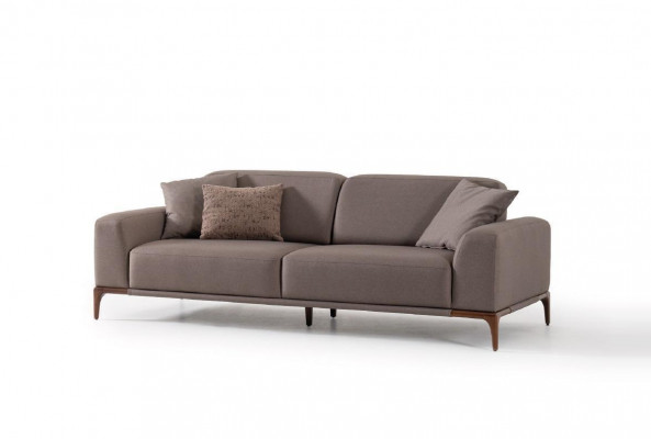 Obývací pokoj pohovka třísedák design luxusní nábytek hnědý