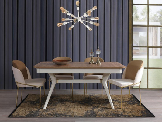 Jídelní set sestava stůl 4x židle příborník 2x zrcadlo obývací stěna 11 dílů.