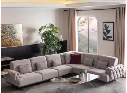 Rohová pohovka Design nábytek Rohová sedací souprava Tkaninová pohovka Textilní rohová sedačka Nábytek 355x280cm