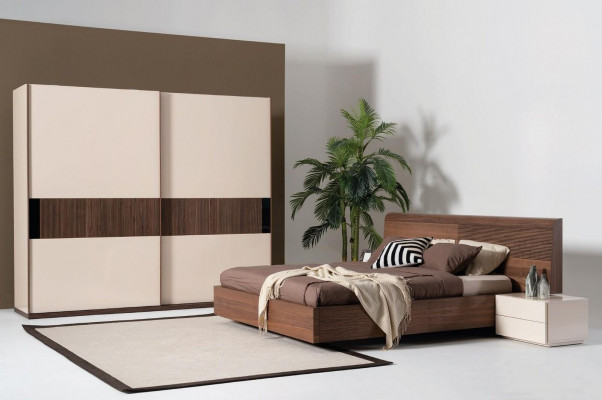 Design Luxus ložnice postel 2x noční stolky komoda sada postelí 8 kusů.