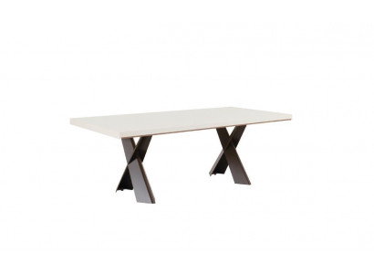 Jídelna Jídelní stůl Stůl Kov Styl Moderní Design Nábytek Luxus Nový Bílý