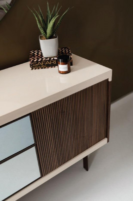 Ložní izba Konzolní Skříně Luxusní Dřevo S Sklem Moderní Design
