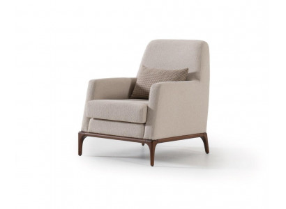 Design Pohovka Křeslo Pohovce Luxus Textil sedačka 1 místná nová šedá