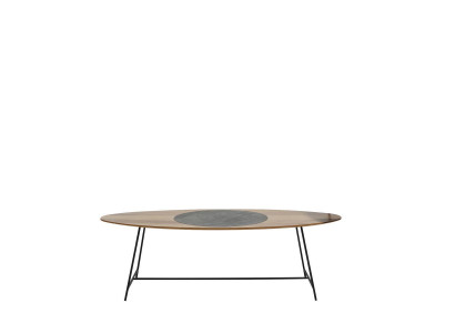 Stůl do obývacího pokoje, hnědý dřevěný designový kávový stůl nový.
