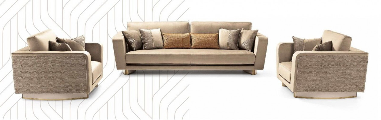 Sofa set Luxus nábytek Pohovka Sedací souprava 3+2 sedadla Pohovky 2 díly Itálie