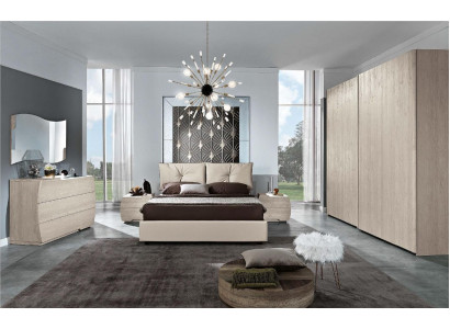 Luxus set 6 dílů ložnice postel noční stolek komoda zrcadlo šatní skříň Nový